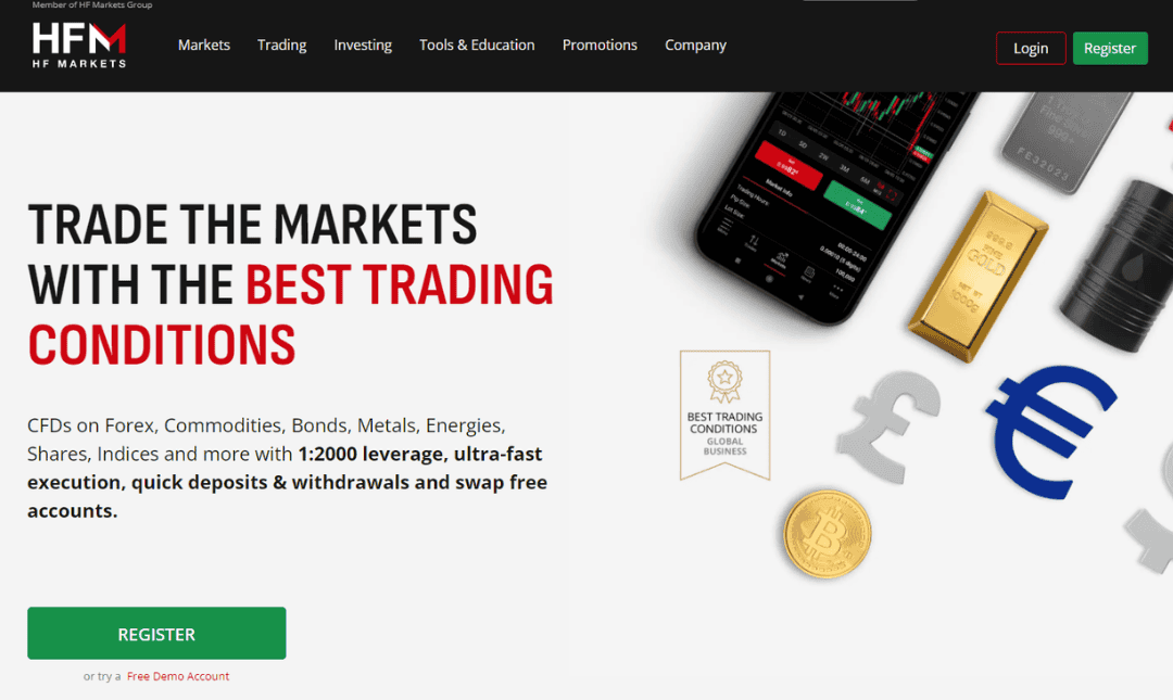 HF Markets - forex trading for beginners - best trading conditions - open free demo account